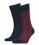 Tommy Hilfiger  Men Sock 2P Micro  Herringbone Navy / Red (001)